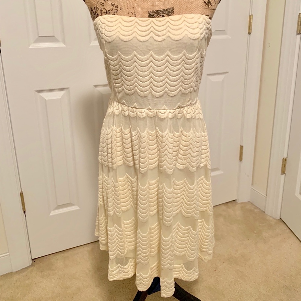 Ivory crochet lace dress